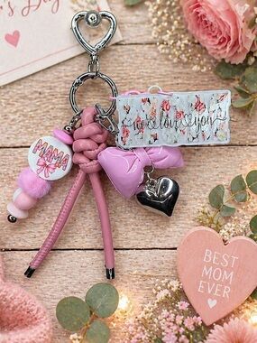 “Mom, we love you”  Keychain